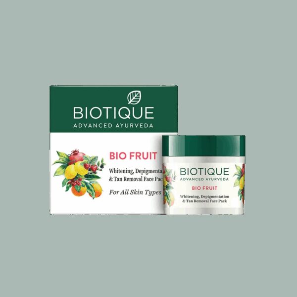 Biotique Bio Fruit Whitening, Depigmentation & Tan Removal Face Pack (50g) - Biotique