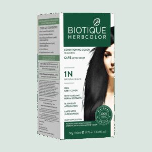 Biotique Bio Herbcolor Hair Color - 1N Natural Black (50g+110ml) - Biotique