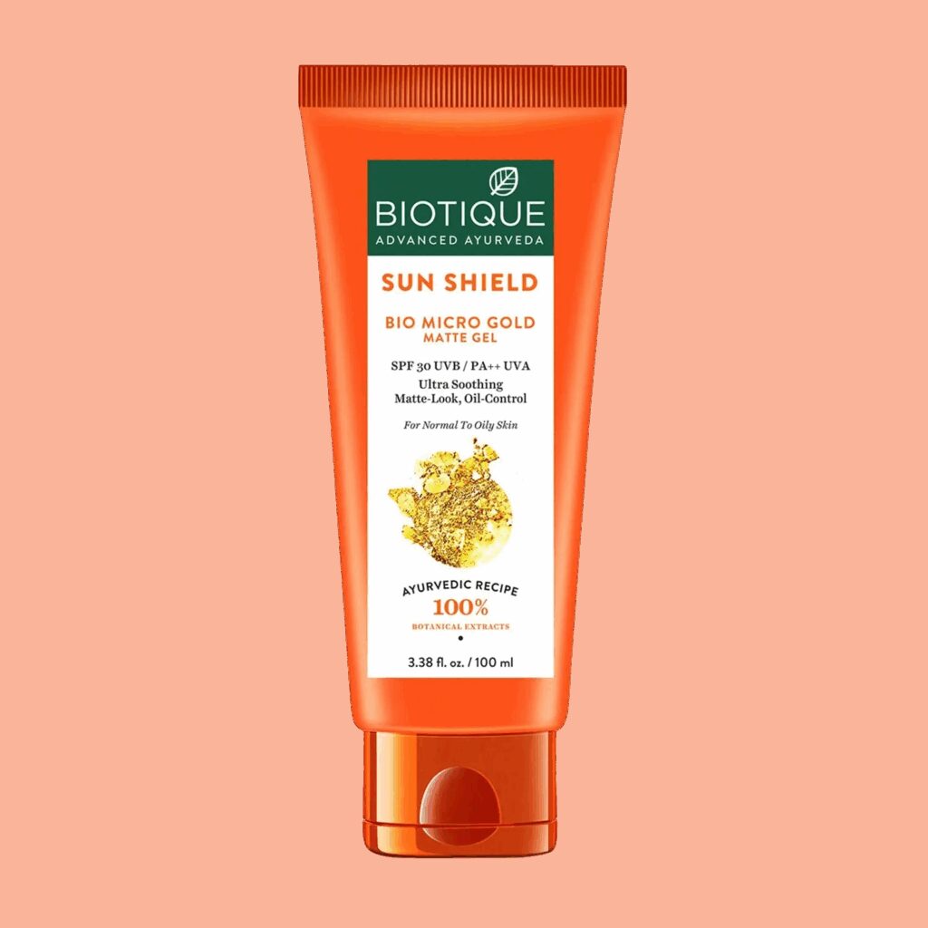 Biotique Bio Micro Gold Matte Cream Sunscreen SPF 30 - (100ml) - Biotique