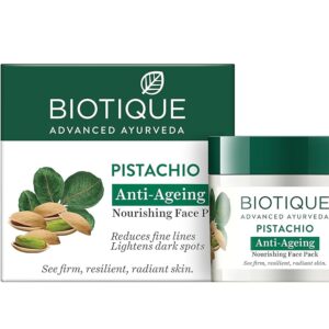 Biotique Bio Pistachio Ageless Nourishing and Revitalizing Face Pack for All Skin Types, 50g