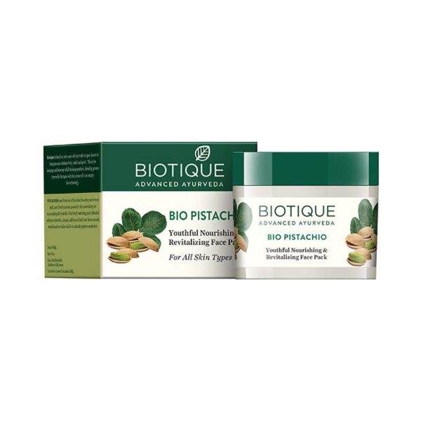 Biotique Bio Pistachio Youthful Nourishing & Revitalizing Face Pack (50g) - Biotique