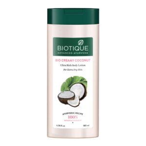 Biotique Creamy Coconut Deep Nourish Body lotion For Extra Dry Skin | Heals, Repairs, and Soothes the Skin | Moisturizing and Skin-Humidifying | 100% Botanical Extracts| All...