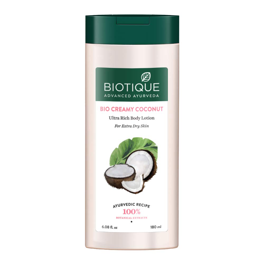 Biotique Creamy Coconut Deep Nourish Body lotion For Extra Dry Skin | Heals, Repairs, and Soothes the Skin | Moisturizing and Skin-Humidifying | 100% Botanical Extracts| All...