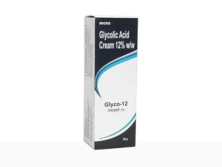 BIOVIDA Glyco-12 Glycolic Acid Cream, 12% W/W, 30G, For Acne, Scars, Melasma, Hyperpigmentation