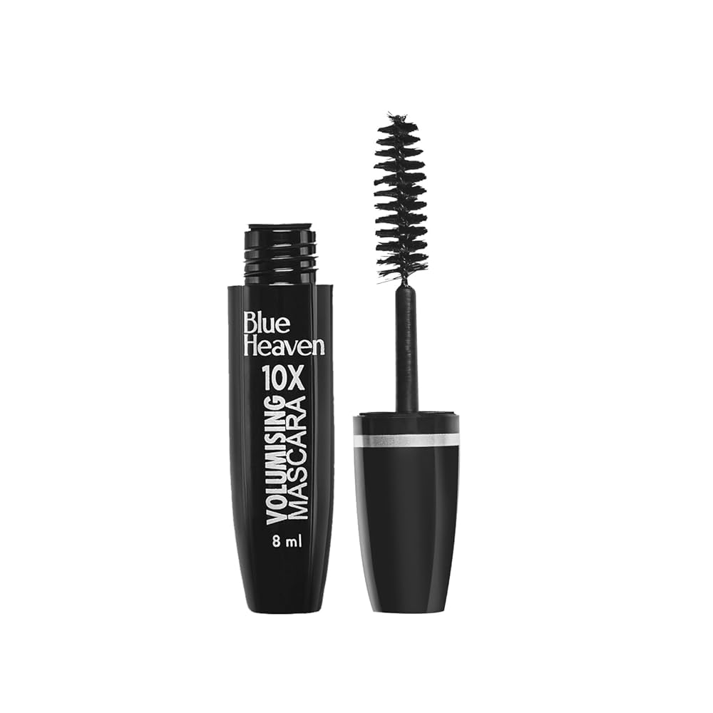 Blue Heaven 10X Volumising Mascara | Waterproof & Smudge Proof | Light Weight Formula | Long Lasting Mascara for Women | Stays Upto 12 Hrs | 8ml