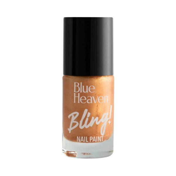 Blue Heaven Bling Nail Paint - 442 Mustard Orange (8ml) - Blue Heaven