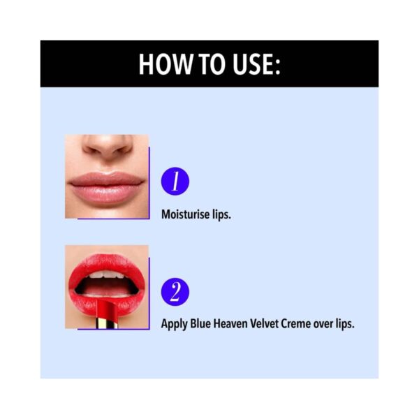 Blue Heaven Velvet Creme Lipstick - Red Sangria (3.5g) - Blue Heaven