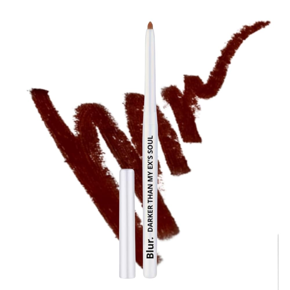 Blur India Darker Than My Ex's Soul Kajal & Lip Liner | Non Smudge, Long Lasting, Super Pigmented, Water-proof | Enriched with Shea Butter and Vitamin-E | 35g | Brown