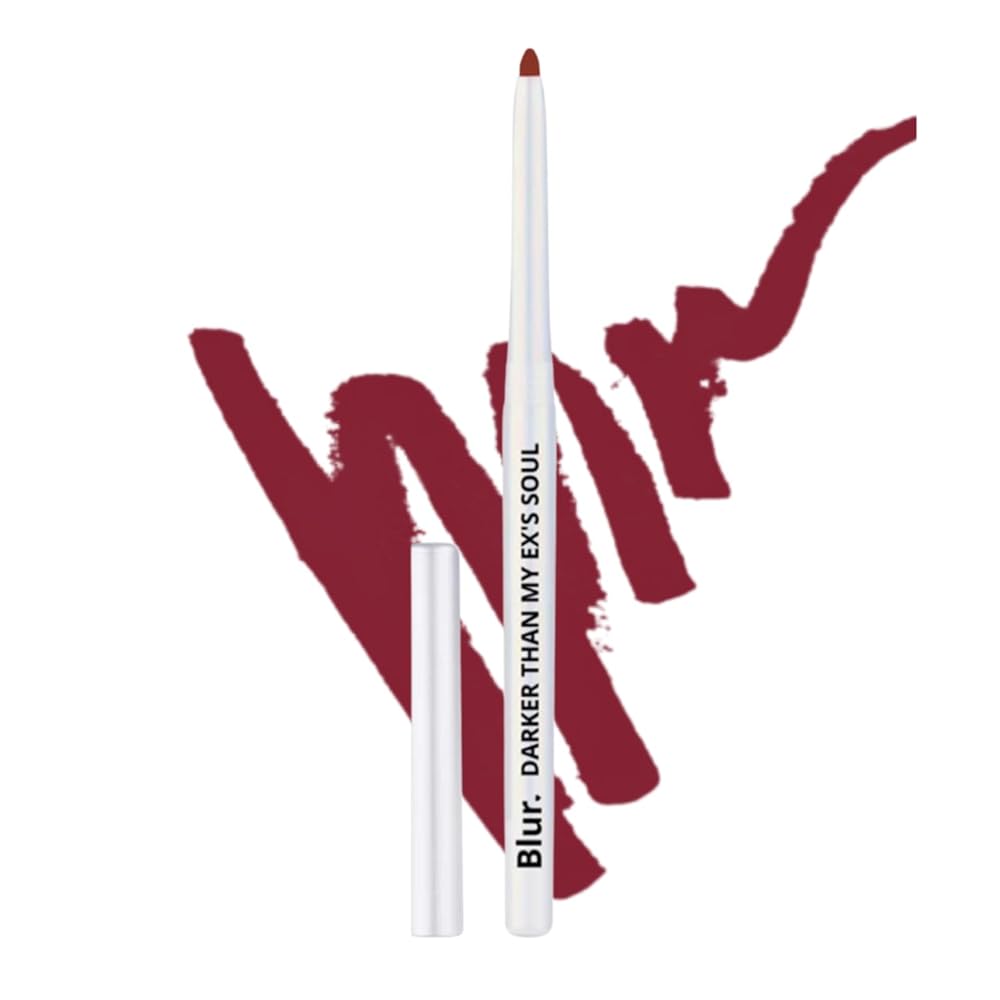 Blur India Darker Than My Ex's Soul Kajal & Lip Liner | Non Smudge, Long Lasting, Super Pigmented, Water-proof | Enriched with Shea Butter and Vitamin-E | 35g | Deep Pink
