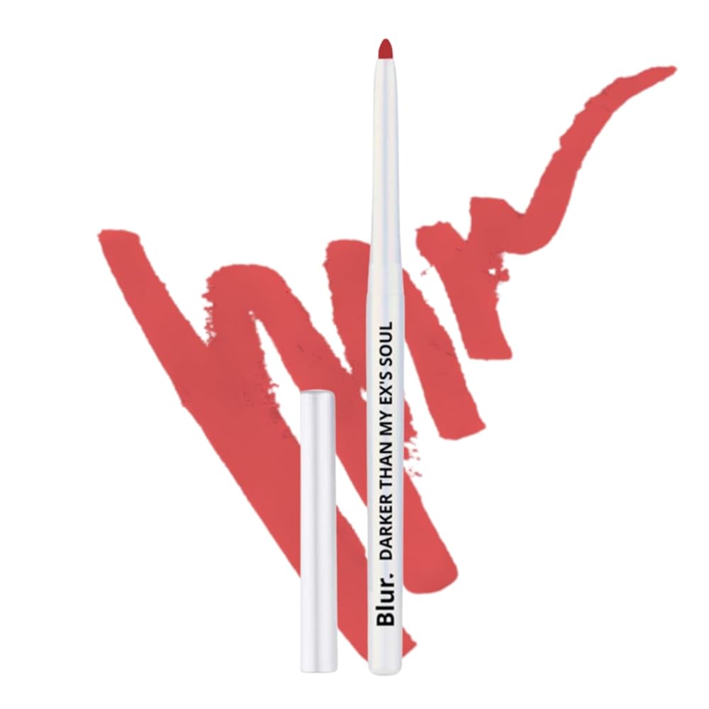 Blur India Darker Than My Ex's Soul Kajal & Lip Liner | Non Smudge, Long Lasting, Super Pigmented, Water-proof | Enriched with Shea Butter and Vitamin-E | 35g | Red