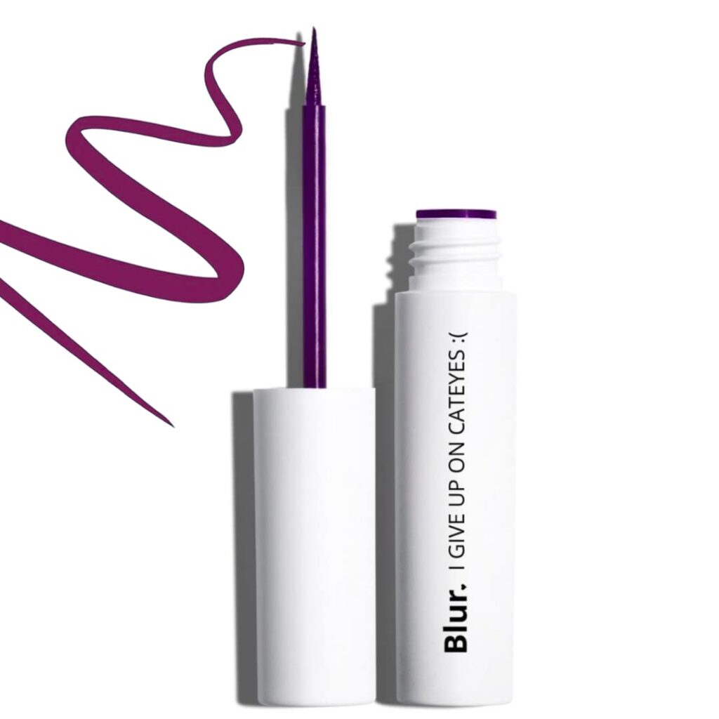 Blur India I Give Up On Cat Eyes | Matte Eyeliner | Long Lasting, Water-Proof, Smudge-Proof Formula | 5ml | Plum