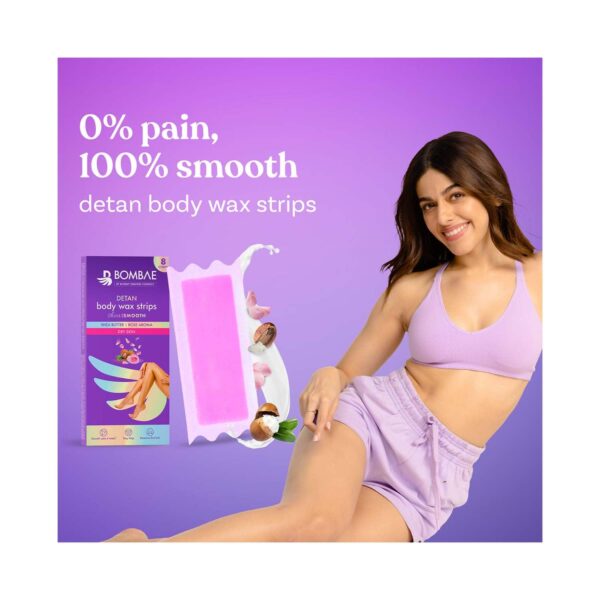 Bombae Ready Set Body Wax Strips for Dry Skin - (10Pcs) - Bombae