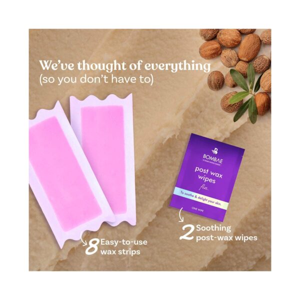 Bombae Ready Set Body Wax Strips for Dry Skin - (10Pcs) - Bombae
