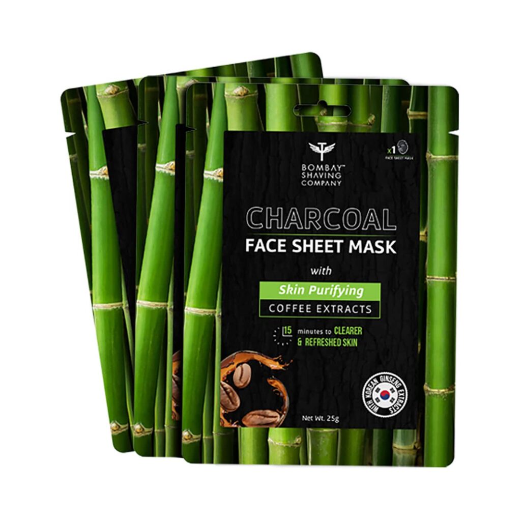 Bombay Shaving Company Charcoal Face Sheet Mask (3Pcs) - Bombay Shaving Company