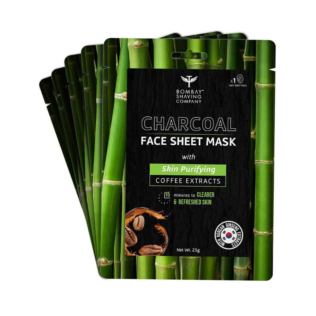 Bombay Shaving Company Charcoal Face Sheet Mask (5Pcs) - Bombay Shaving Company