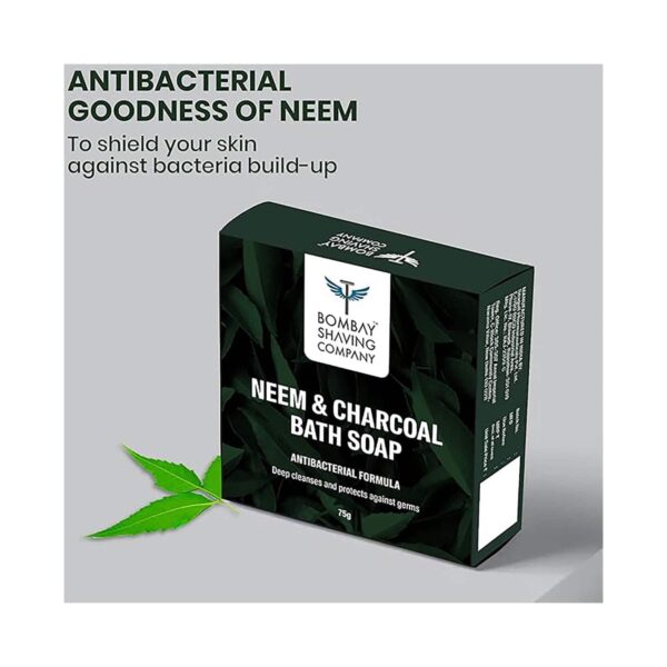 Bombay Shaving Company Charcoal Face Wash (100 g) + Neem & Charcoal Bath Soap (3 pcs) For Men Combo - Bombay Shaving Company