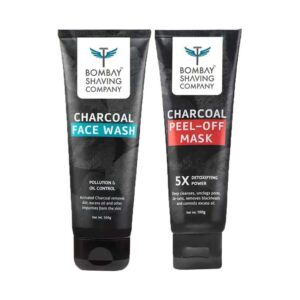 Bombay Shaving Company Charcoal Face Wash and Peel Of Mask Combo (2 Pcs) - Bombay Shaving Company