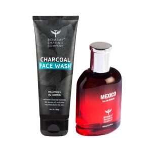 Bombay Shaving Company Charcoal Face Wash & Mexico Premium Perfume For Men Combo - Bombay Shaving Company