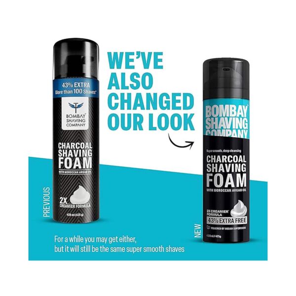 Bombay Shaving Company Charcoal Shaving Foam For Men (425 g) - Bombay Shaving Company