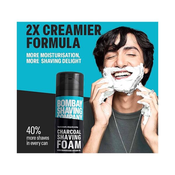 Bombay Shaving Company Charcoal Shaving Foam For Men (425 g) - Bombay Shaving Company