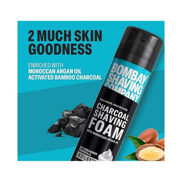 Bombay Shaving Company Charcoal Shaving Foam For Men (425 g) - Bombay Shaving Company