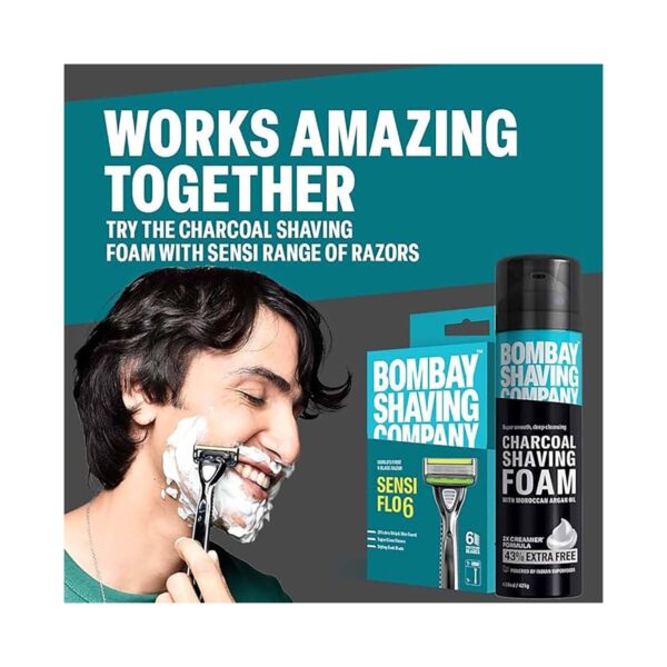 Bombay Shaving Company Charcoal Shaving Foam For Men (425 g) - Bombay Shaving Company