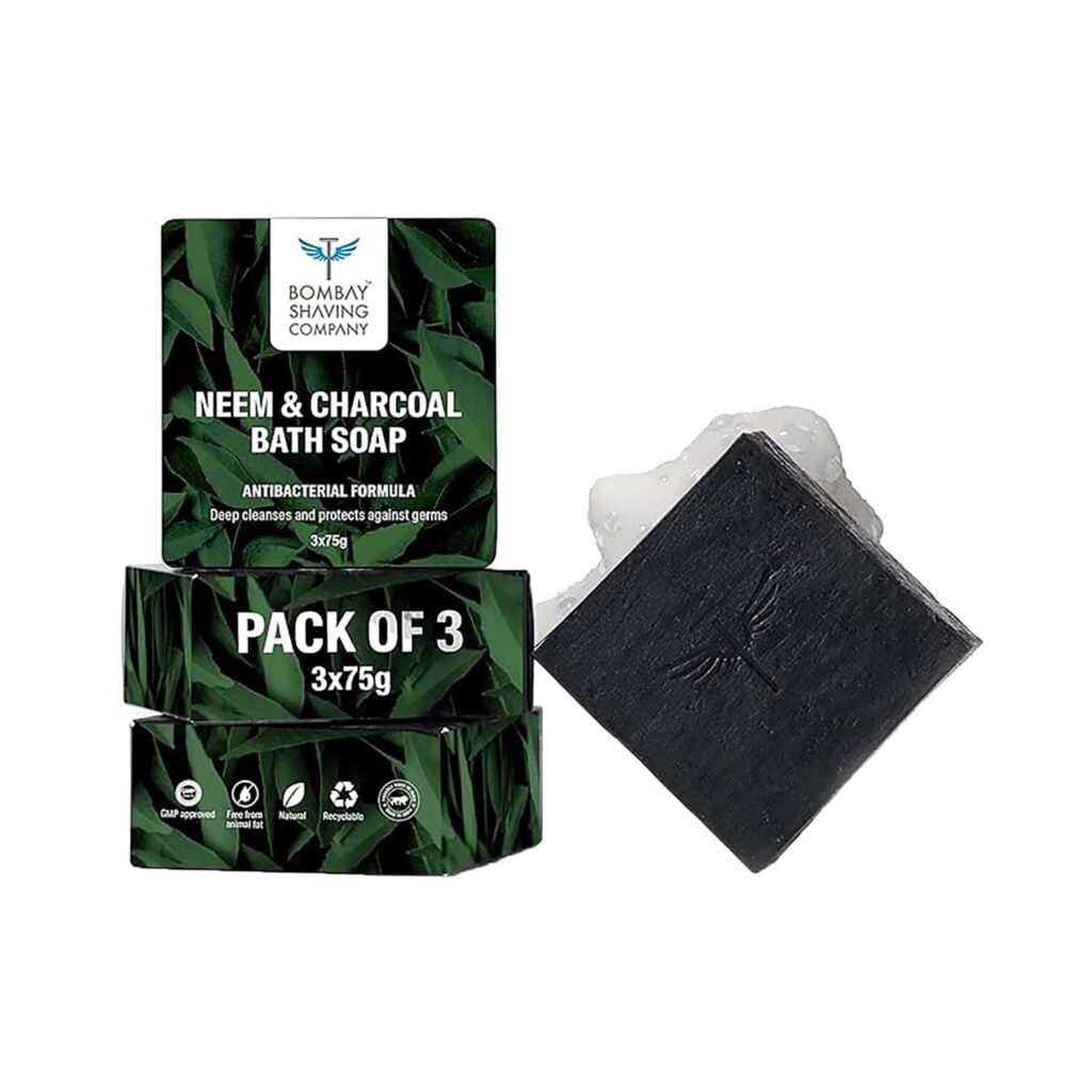 Bombay Shaving Company Neem & Charcoal Bath Soap - (3 pcs) - Bombay Shaving Company