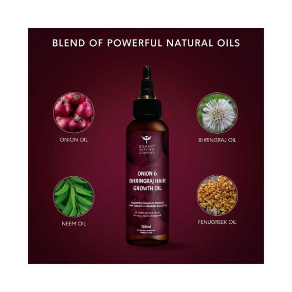 Bombay Shaving Company Onion And Bhringraj Hair Oil (100ml) - Bombay Shaving Company
