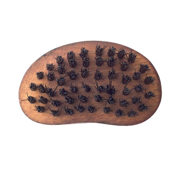 Bombay Shaving Company Pocket Size Beard Brush with Faux Leather Pouch - Bombay Shaving Company