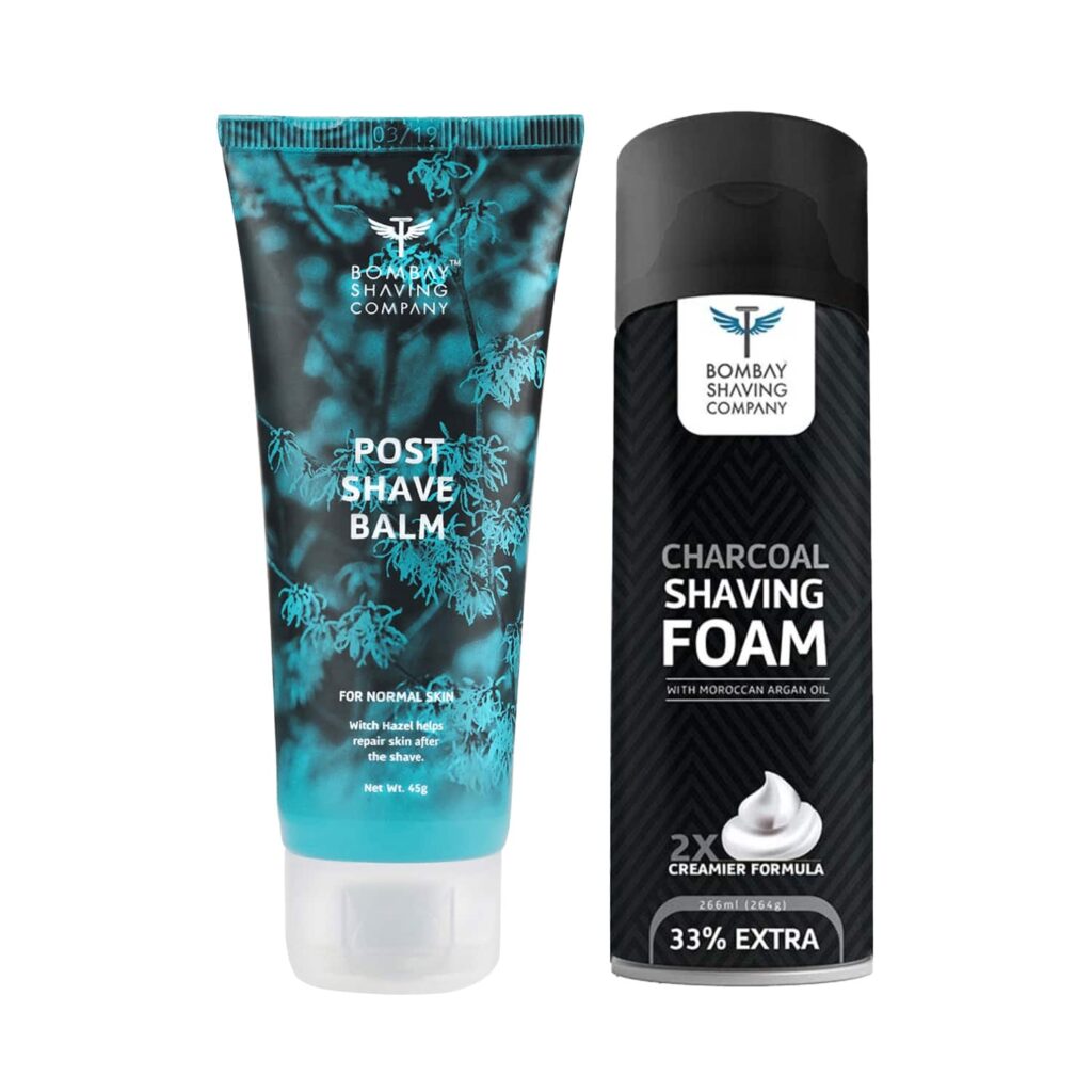 Bombay Shaving Company Post Shave Balm (100 g) & Charcoal Shaving Foam (264 g) Combo - Bombay Shaving Company