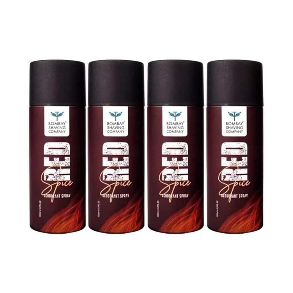 Bombay Shaving Company Red Spice Combo Deodorant Spray For Men (4 x 150 ml) - Bombay Shaving Company