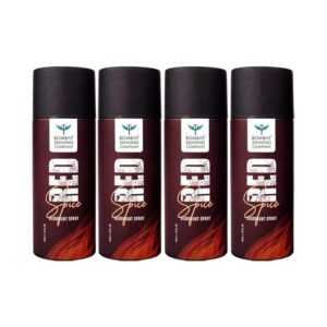 Bombay Shaving Company Red Spice Combo Deodorant Spray For Men (4 x 150 ml) - Bombay Shaving Company
