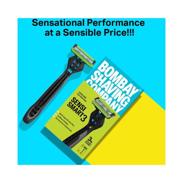 Bombay Shaving Company Sensi Smart 3 Razor and Charcoal Shaving Foam Grooming Kit (3 Pcs) - Bombay Shaving Company