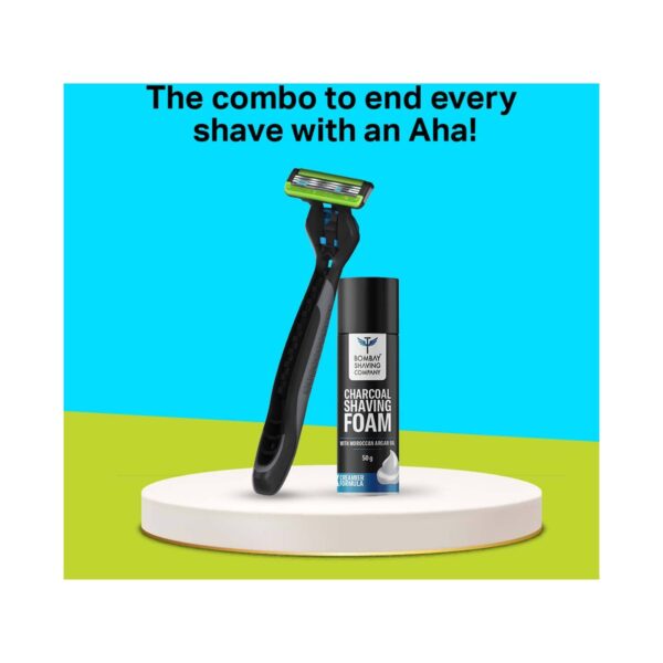 Bombay Shaving Company Sensi Smart 3 Razor and Charcoal Shaving Foam Grooming Kit (3 Pcs) - Bombay Shaving Company