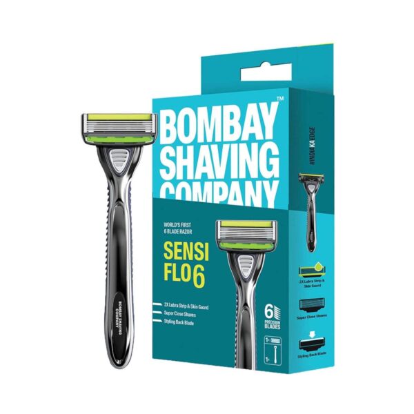 Bombay Shaving Company Shaving Cream & Sensi Flo 6 Razor For Men Combo - Bombay Shaving Company