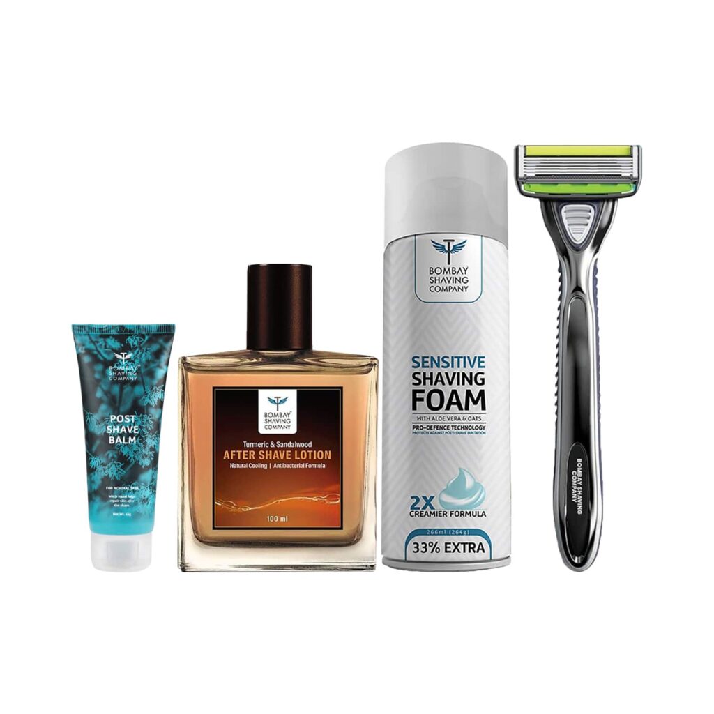 Bombay Shaving Company Shaving Kit-Sensi Flo 6 Razor,Shaving Foam,Post Shave Balm,After Shave Lotion - Bombay Shaving Company