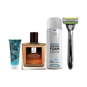 Bombay Shaving Company Shaving Kit-Sensi Flo 6 Razor,Shaving Foam,Post Shave Balm,After Shave Lotion - Bombay Shaving Company