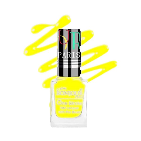 Bonjour Paris Coat Me Neon Satin Matte Nail Polish - 48 Fluorescent Yellow (9ml) - Bonjour Paris