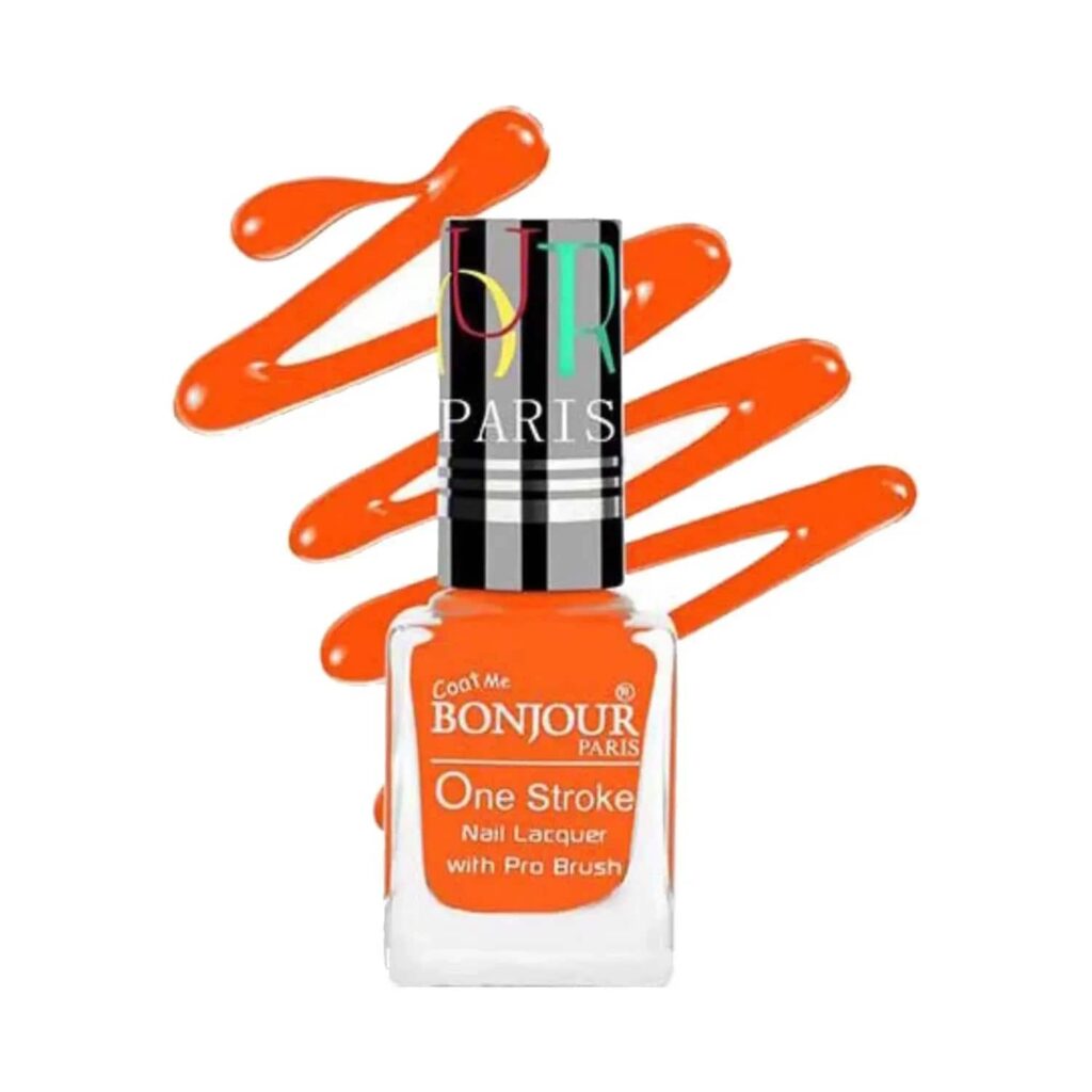 Bonjour Paris Coat Me Neon Satin Matte Nail Polish - Fluorescent Orange (9ml) - Bonjour Paris