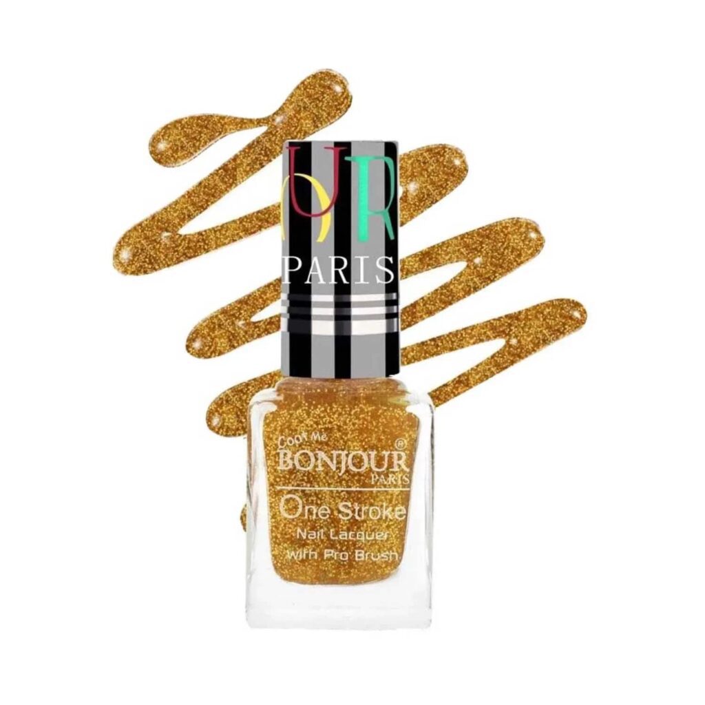 Bonjour Paris Coat Me Pearly Shineglitter Finish Nail Polish -gold Stars (9ml) - Bonjour Paris