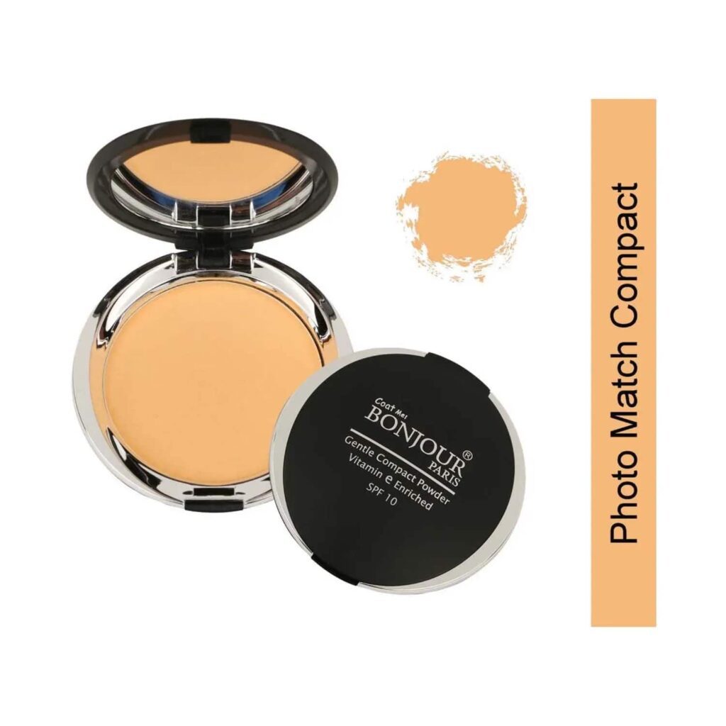 Bonjour Paris Coat Me Photo Match Translucent Compact Face Powder SPF 10 - Wheatish To Dusky (9g) - Bonjour Paris