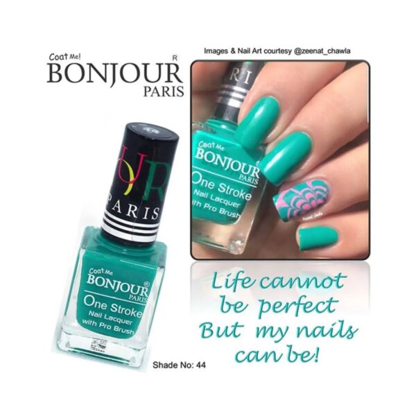 Bonjour Paris Coat Me Satin Matte Nail Polish - 44 Jadegreen (9ml) - Bonjour Paris