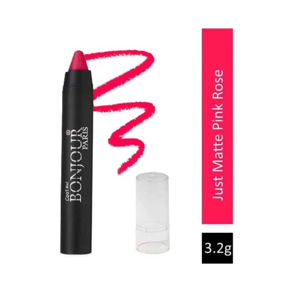 Bonjour Paris Just Matte Lip Crayon - 07 Pink Rose (3.2g) - Bonjour Paris