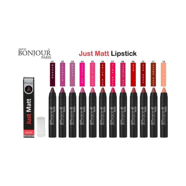 Bonjour Paris Just Matte Lip Crayon - 09 Red (3.2g) - Bonjour Paris