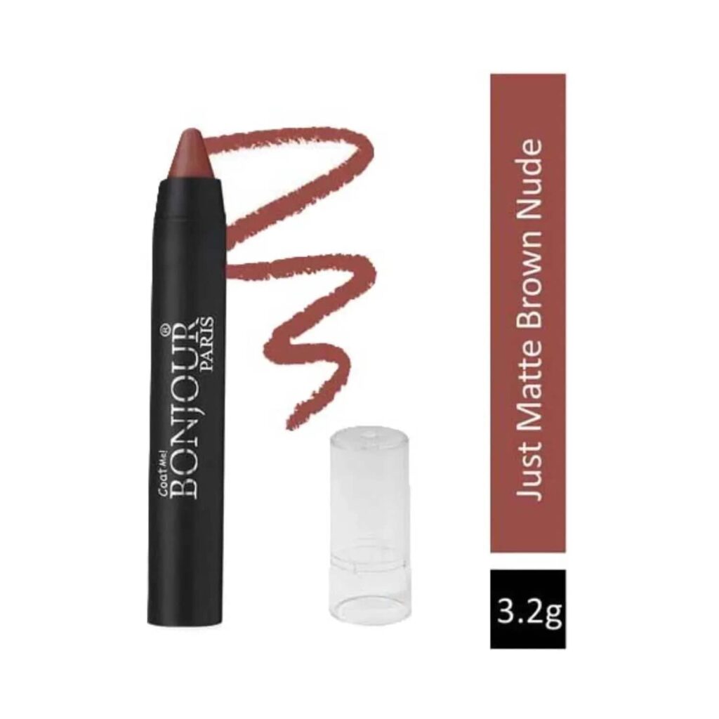 Bonjour Paris Just Matte Lip Crayon - 11 Brown Nude (3.2g) - Bonjour Paris