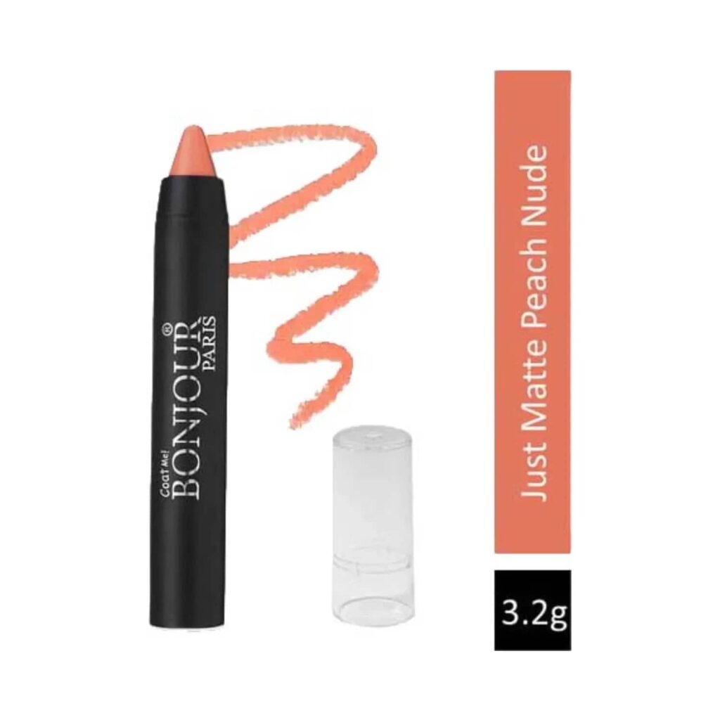 Bonjour Paris Just Matte Lip Crayon - 12 Peach Nude (3.2g) - Bonjour Paris