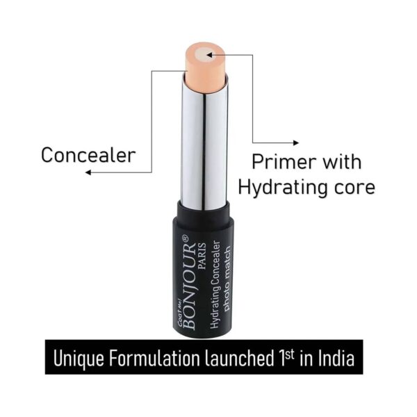 Bonjour Paris Photo Match Concealer Stick Cum Primer SPF 15 - Honey (3.2g) - Bonjour Paris