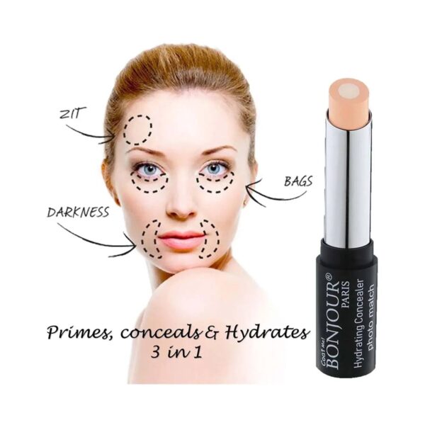 Bonjour Paris Photo Match Concealer Stick Cum Primer SPF 15 - Honey (3.2g) - Bonjour Paris