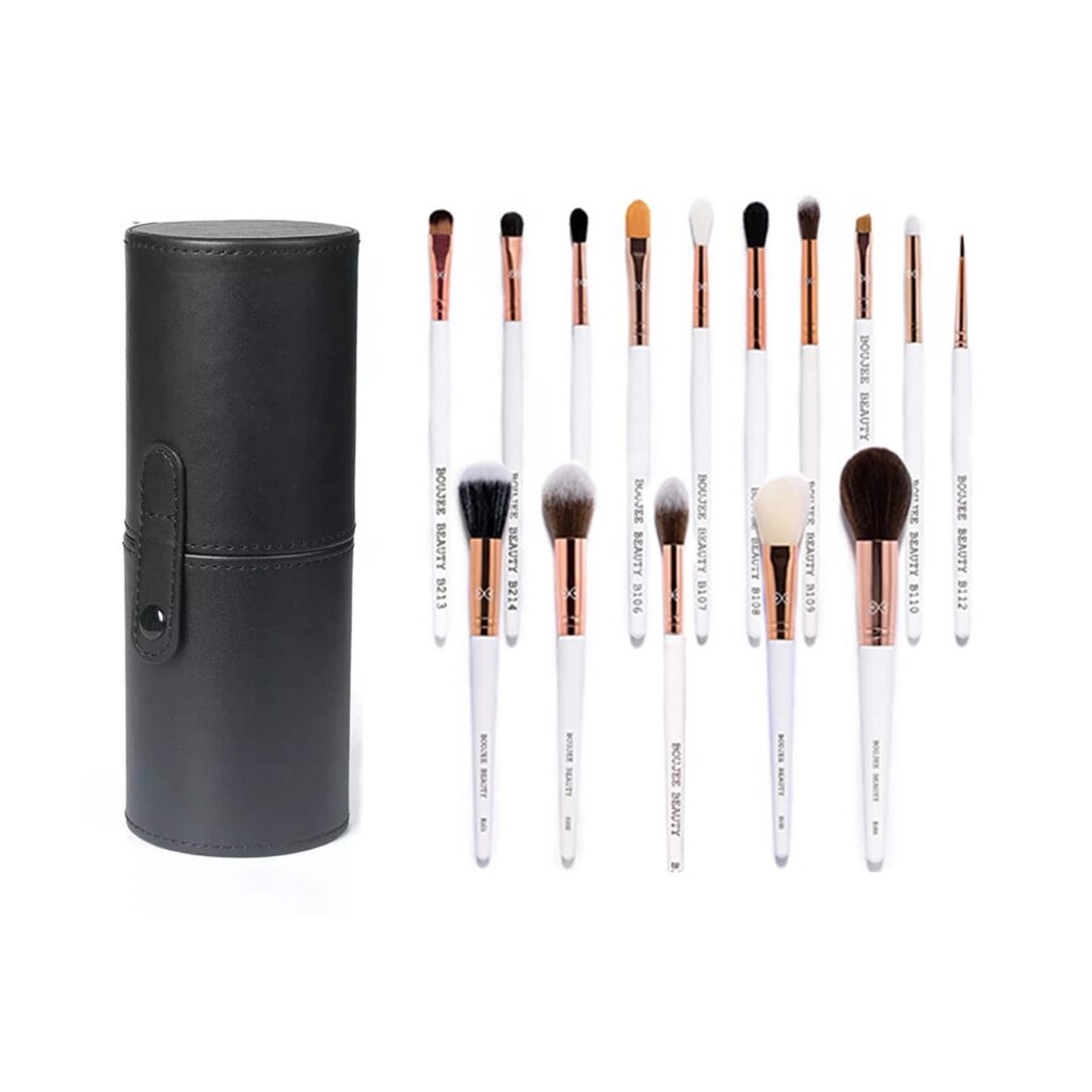 Boujee Beauty Professional Brush Set With Holder - S107 (15 Pcs) - Boujee Beauty