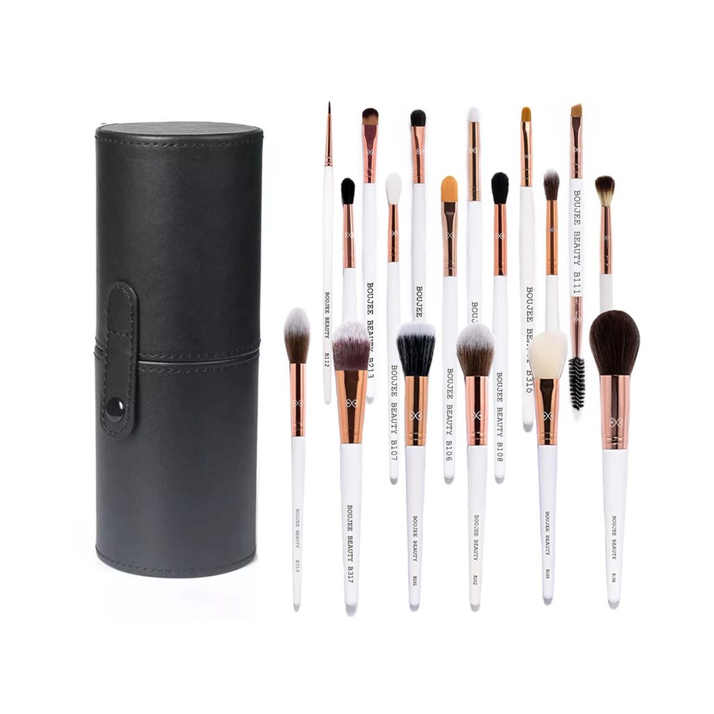 Boujee Beauty Professional Brush Set With Travel Case - S109 (18 Pcs) - Boujee Beauty